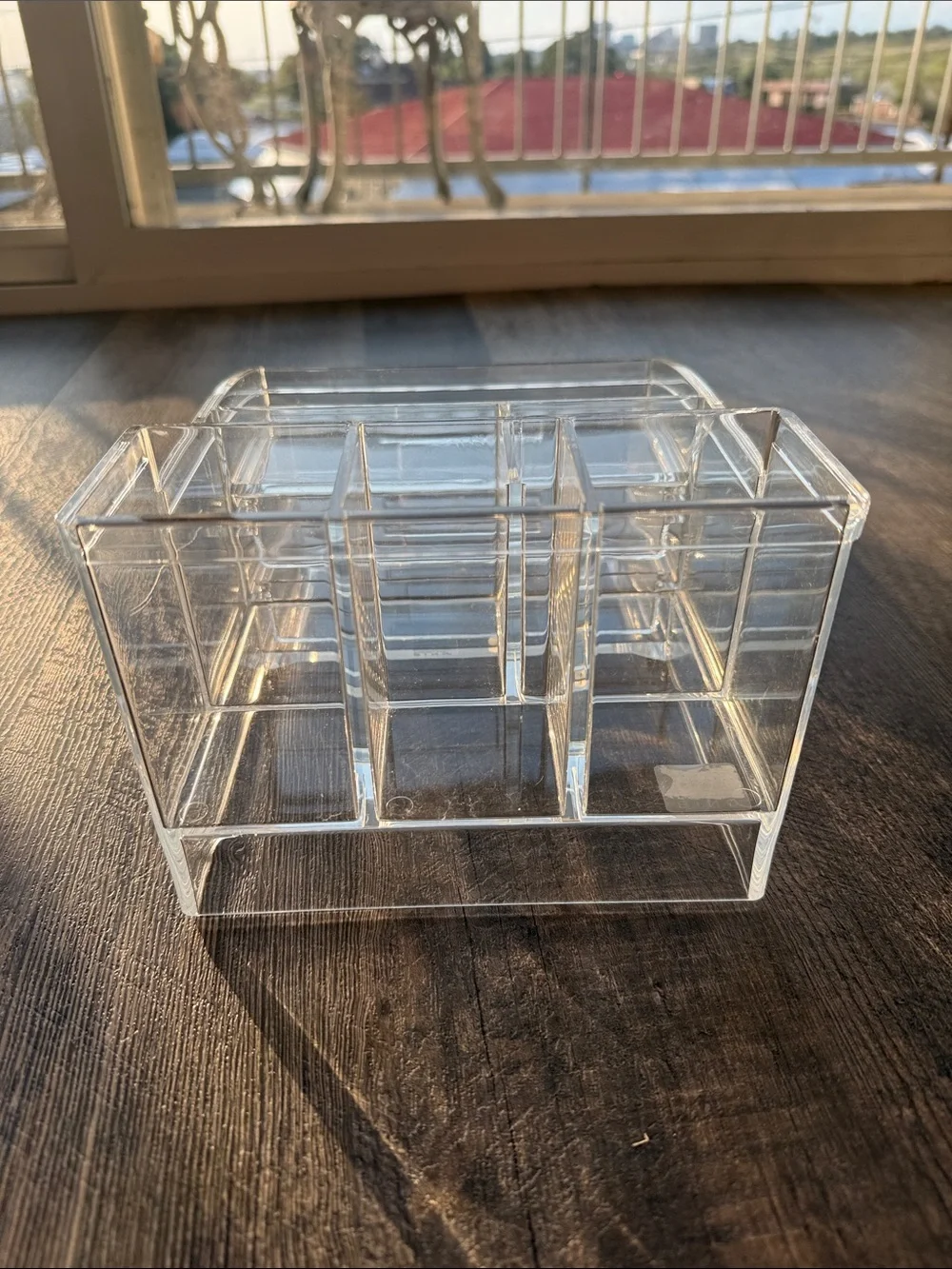 Clear Acrylic Cosmetic Organizer with Removable Dividers